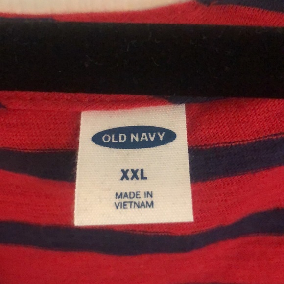 Old Navy red with navy stripes top! - Picture 4 of 5